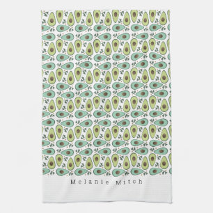 Avocado and Cilantro Salad Pattern Kitchen Towel
