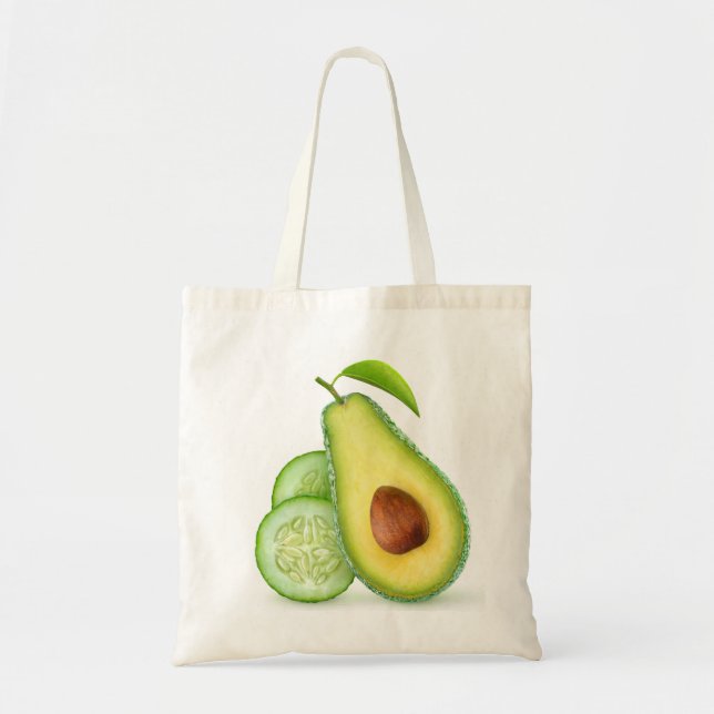 Avocado and cucumber tote bag (Front)