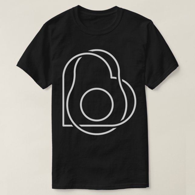 Avocado and Heart T-Shirt (Design Front)