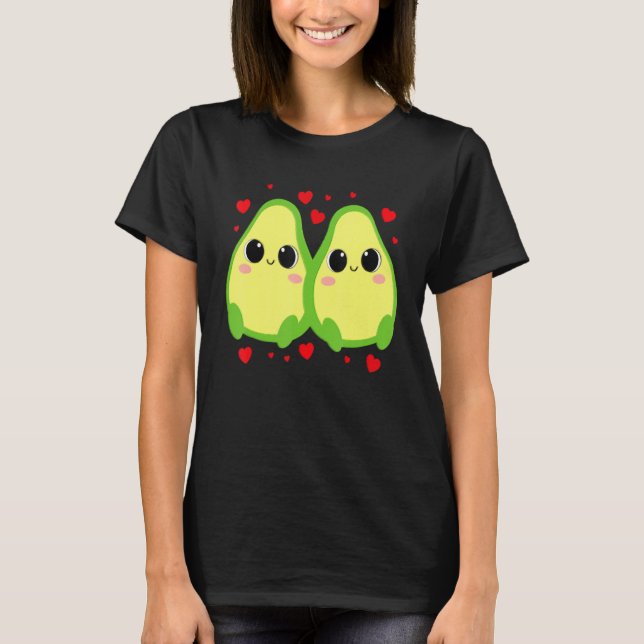Avocado And Hearts Valentine's Day 2023 T-Shirt (Front)