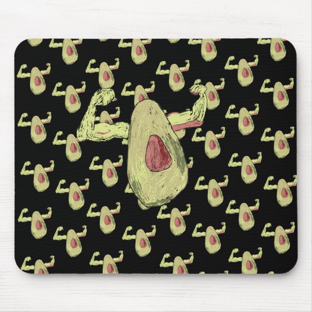 Avocado Art Mouse Pad (Front)