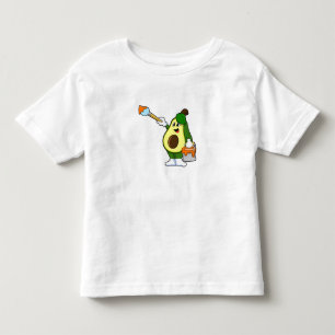 Avocado as Painter with Paint brush Toddler T-shirt