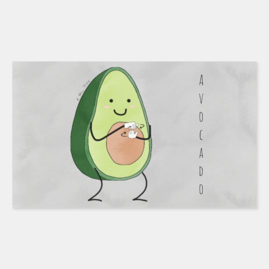 Avocado ASL Sticker Zazzle.ca