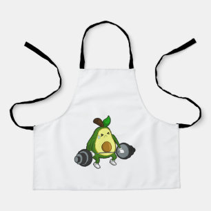 Avocado at Fitness with Barbell Apron