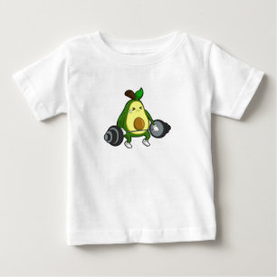 Avocado at Fitness with Barbell Baby T-Shirt