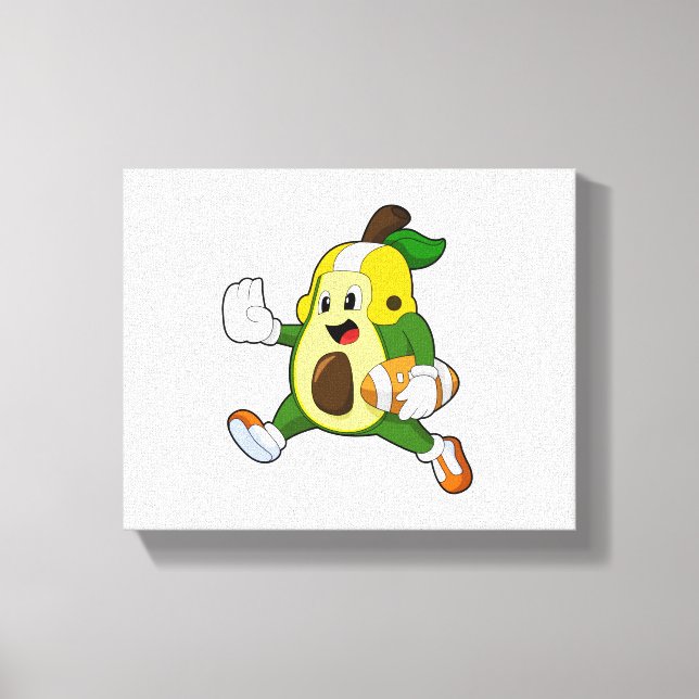 Avocado at Football Sports Canvas Print (Front)