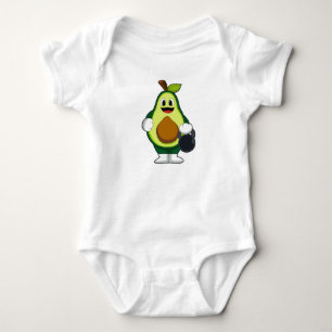 Avocado at Strength training with Dumbbells Baby Bodysuit