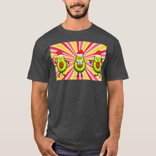 Avocado Avo Merry Christmas Plaid Santa Hat Tet Ve T-Shirt