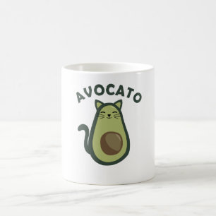 Avocado Avocado Cat Funny Food Green Coffee Mug