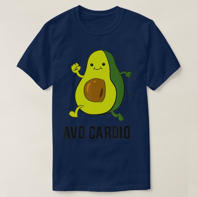 Avocado Avocardio Gym Fitness Exercise Avocado 2 T-Shirt (Design Front)