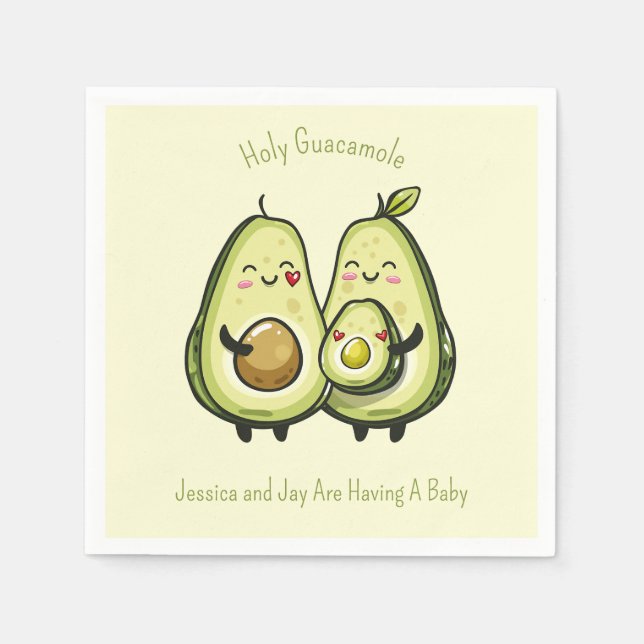 Avocado Baby Shower Napkin (Front)