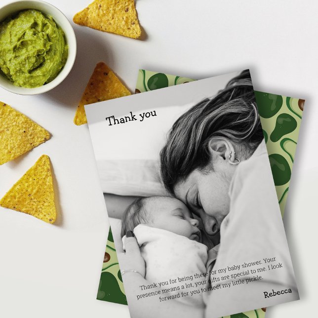 Avocado baby shower thank you card (Creator Uploaded)