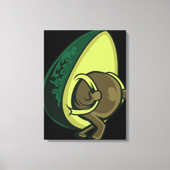 Avocado Backpack Travel - Funny Avocado Lover Gift Canvas Print (Front)