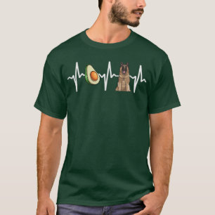 Avocado Belgian Tervuren Heartbeat Dog Lover  T-Shirt