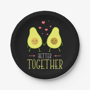 Avocado Better Together Paper Plate