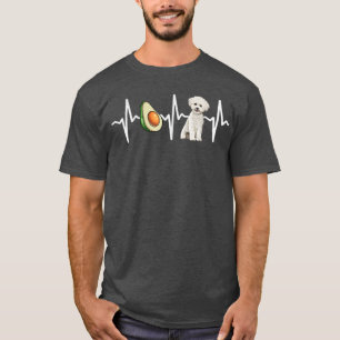 Avocado Bichons Frise Heartbeat Dog Lover T-Shirt