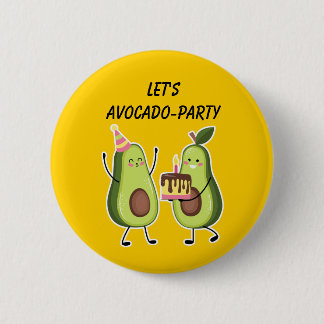 Avocado Birthday Celebration Custom Pin