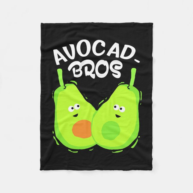Avocado Brother Fleece Blanket (Front)