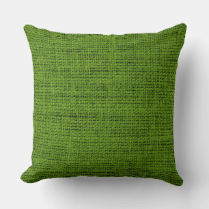 Avocado burlap linen background throw pillow
