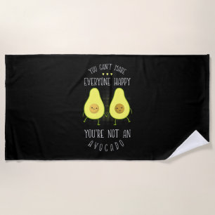 Avocado Can Make Everyone Happy Beach Towel