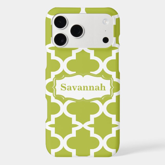 Avocado Carrelage vert marocain Personnalisé iPhon (Verso)