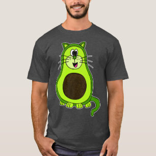 Avocado Cat Healthy Eating Vegan Animal Lovers Cat T-Shirt