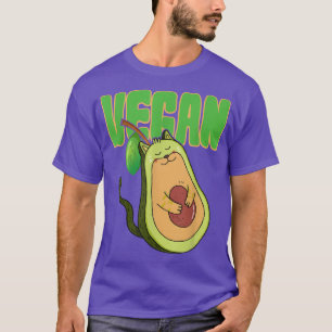 avocado cat vegan animal lover vegetarian T-Shirt