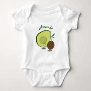 Avocado characters   Baby Bodysuit
