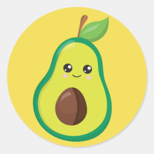 Avocado Charm Classic Round Sticker
