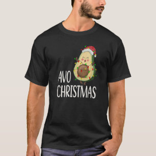 Avocado Christmas Avo Merry Christmas Santa Hat V T-Shirt