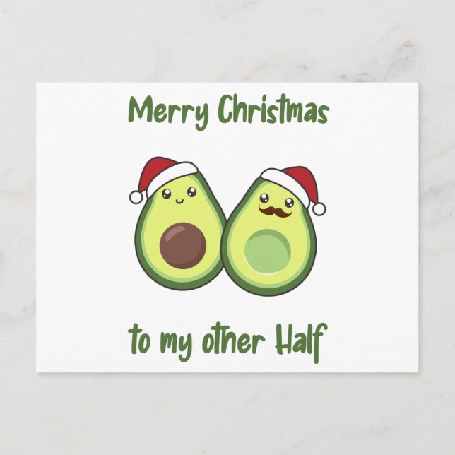 Avocado Christmas Lights Funky Avocados Carte Post (Devant)