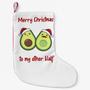 Avocado Christmas Lights Funny Avocados Adult Clot Small Christmas Stocking