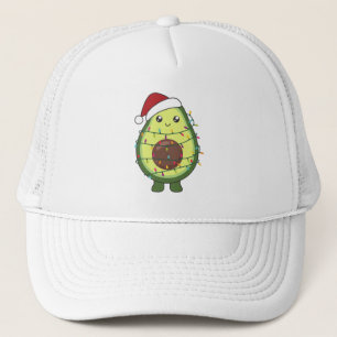 Avocado Christmas Lights Funny Avocados Trucker Hat