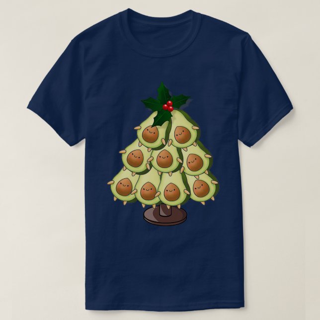 Avocado Christmas Tree 5 T-Shirt (Design Front)
