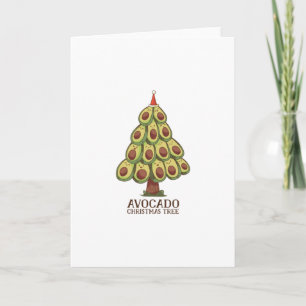 Avocado christmas tree card