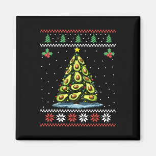 Avocado Christmas Tree Ugly Christmas Sweater Xmas Magnet
