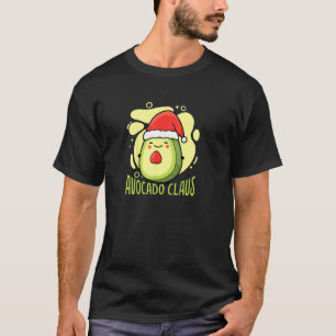 Avocado Christmas Vegan Santa Claus Guacamole Low T-Shirt