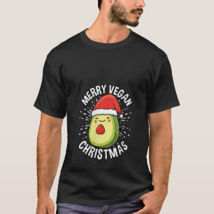 Avocado Christmas Vegan Santa Claus Guacamole Low T-Shirt