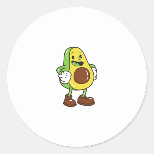 Avocado Classic Round Sticker (Front)