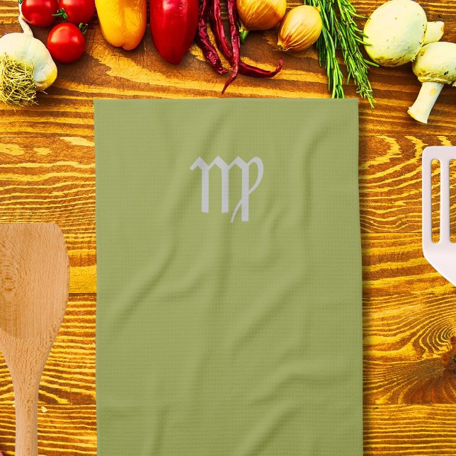 Avocado  colour - Virgo  Zodiac  Kitchen Towel (Creator Uploaded)