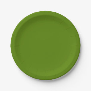 Avocado-Coloured Paper Plates