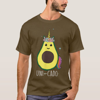 Avocado Combined With Unicorn Cute Party UniCado  T-Shirt