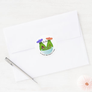 Avocado Couple and Guacamole Classic Round Sticker