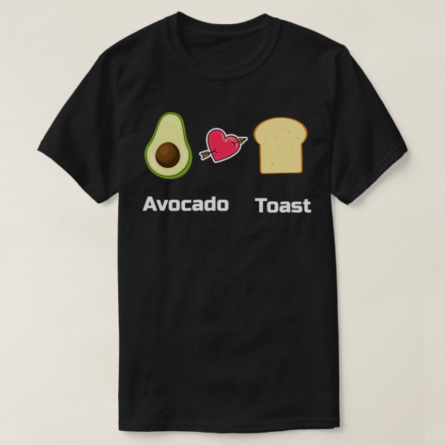 Avocado Couples Avocado Toast T-Shirt (Design Front)