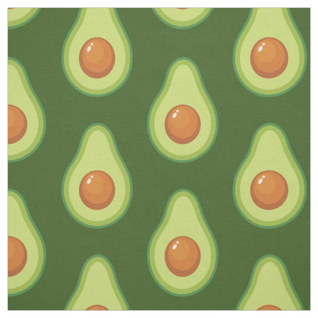 Avocado Cute Vegetables Food Fabric (Swatch)