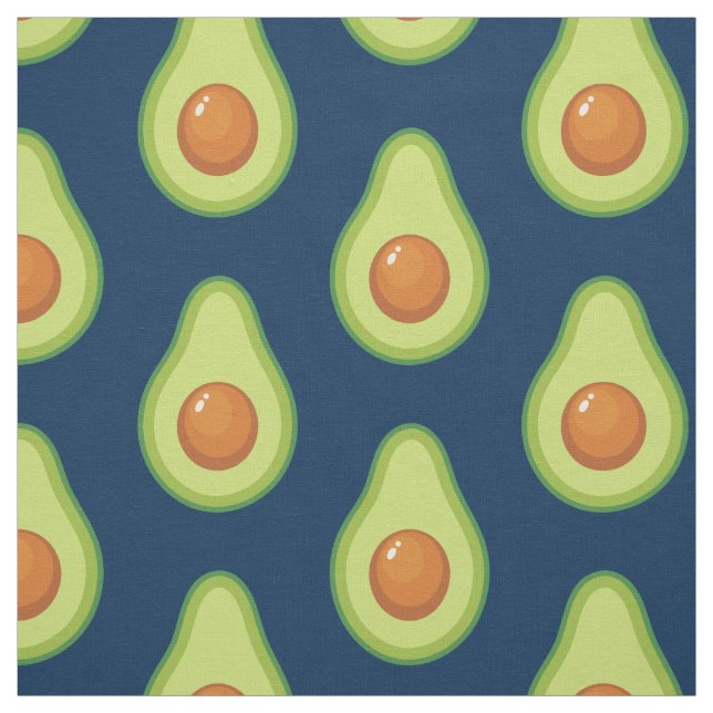 Avocado Cute Vegetables Food Fabric (Swatch)