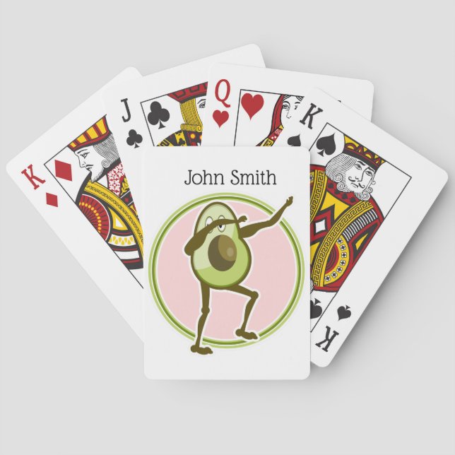 Avocado Dabbing Playing Cards (Back)