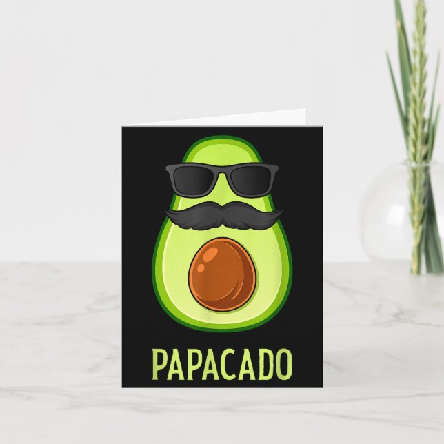 Avocado Dad Papacado Funny Daddy Father Avocado  Card (Front)