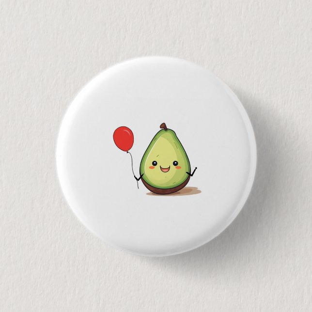 Avocado design, avocado theme 1 inch round button (Front)