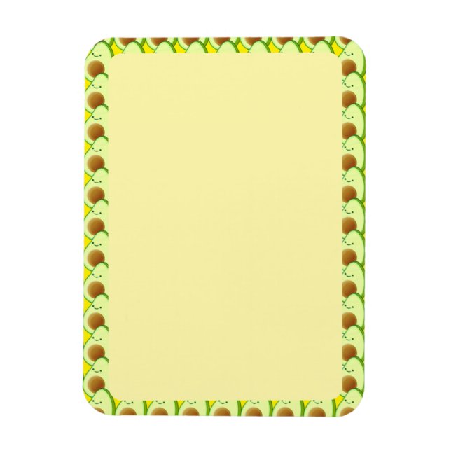Avocado Drawing Border Blank Custom Text Magnet (Vertical)